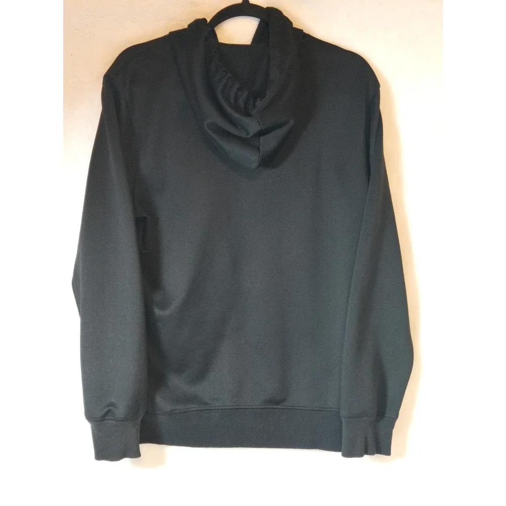 True Religion Mens Small Full‎ Zip Sweatshirt/Jacket Black/Red Logo Patch